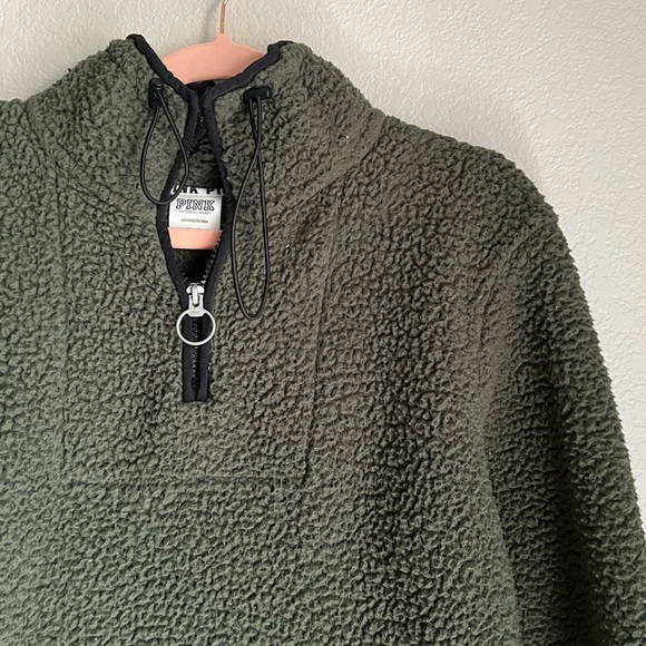 VS PINK Fleece Half Zip Pull Over Sweater - Picture 2 of 4